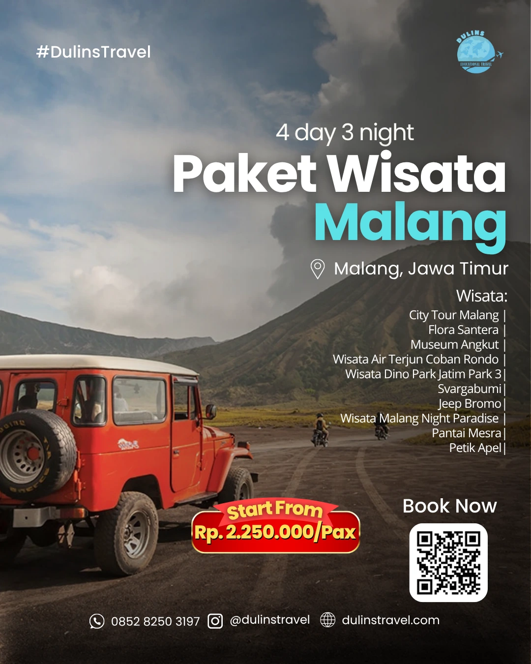 Paket Wisata Malang tour Dulins Travel