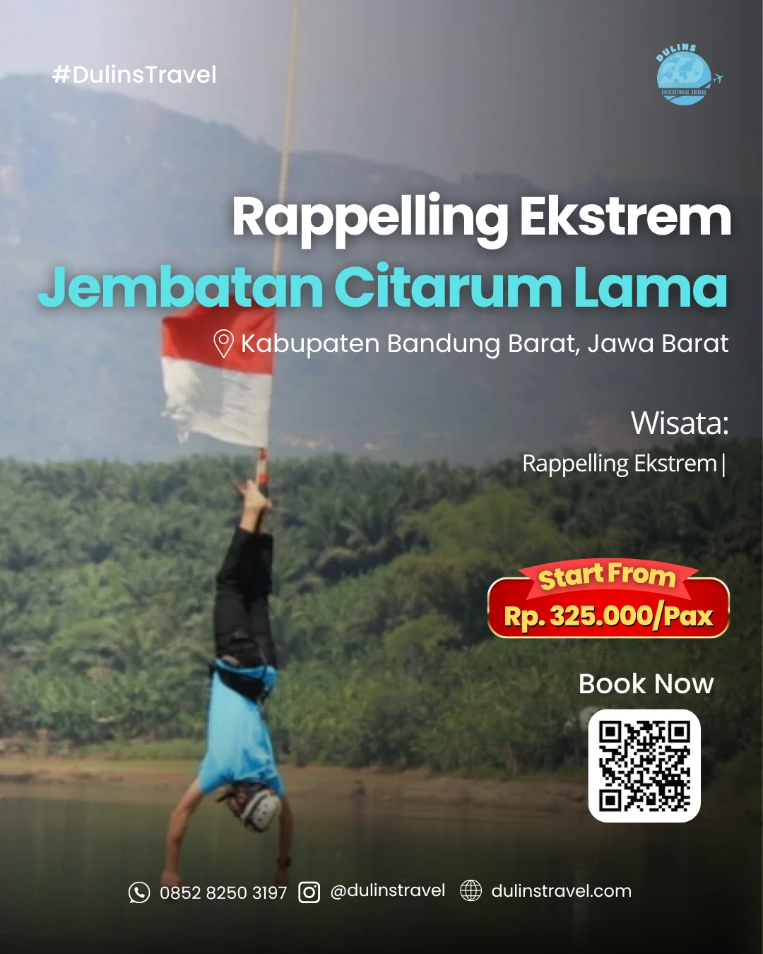 Promo Paket Wisata Rappeling Jembatan Citarum Lama Dulins Travel