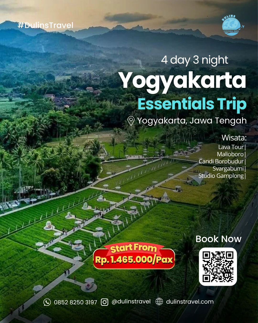 Promo Paket Wisata Yogyakarta Essentials trip Dulins Travel